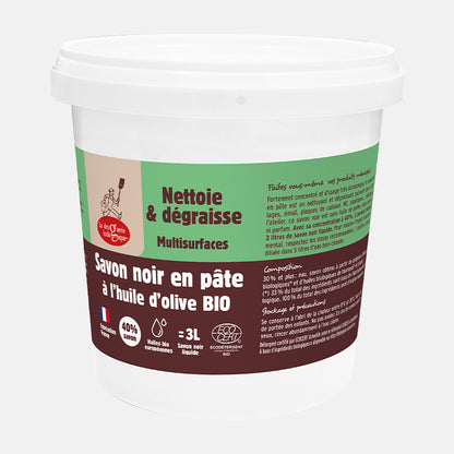 Savon noir en pâte à l’huile d’olive Bio 1Kg - La Droguerie Ecologique