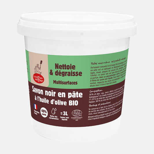 Savon noir en pâte à l’huile d’olive Bio 1Kg - La Droguerie Ecologique