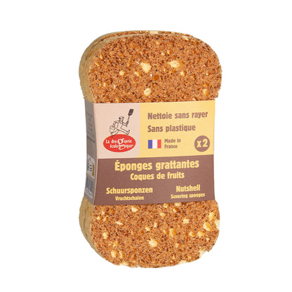 Eponges grattantes aux coques de fruits - La Droguerie Ecologique