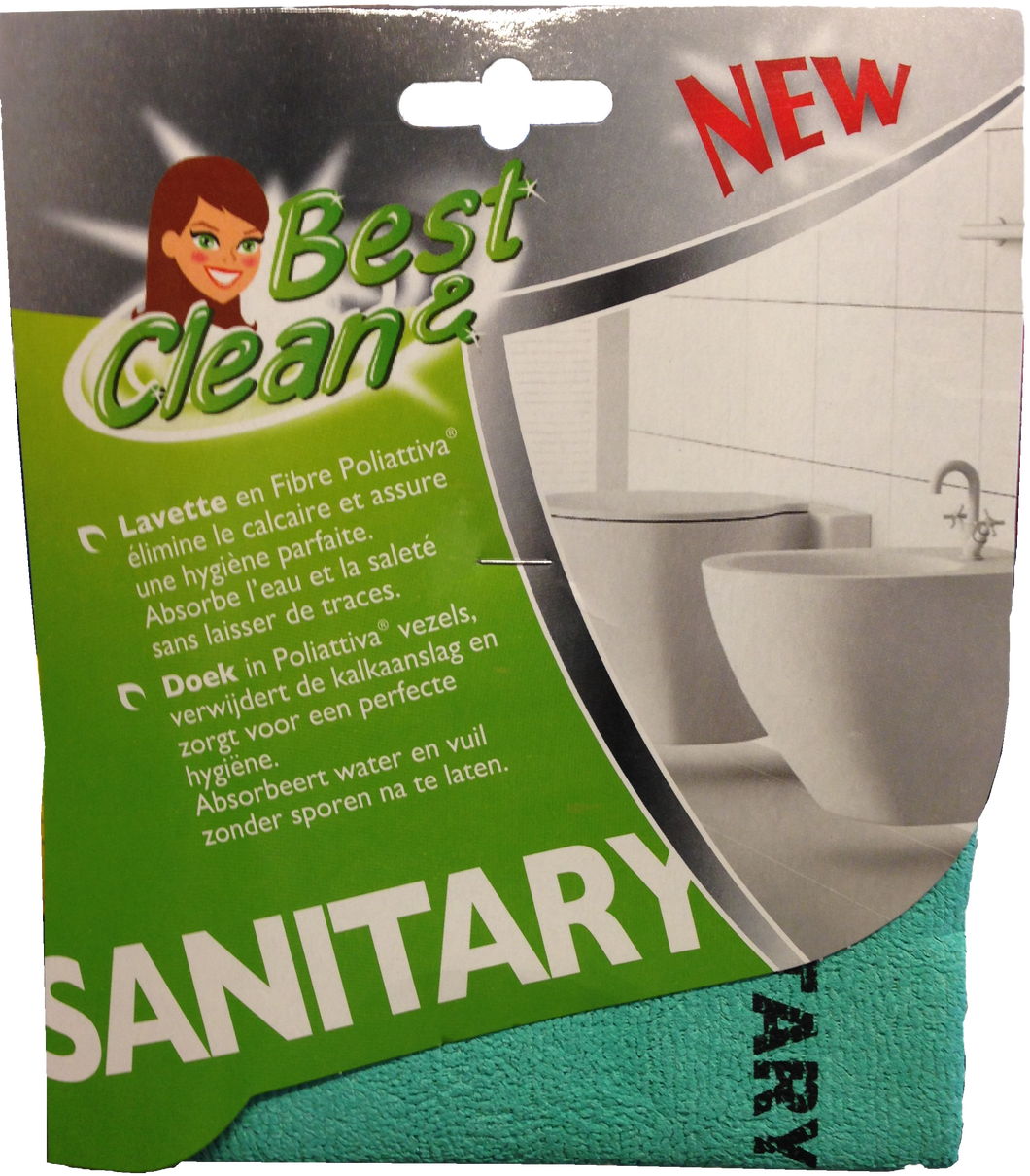 Lavette Spéciale Sanitaires 100% PU Microfibre