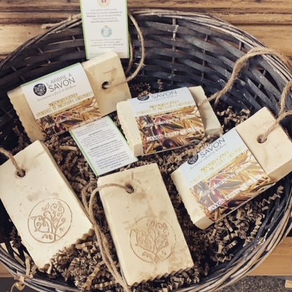 Tranche de savon artisanale 100% Huile d'Olive avec Cordelette en Sisal - L'Arbre à Savon