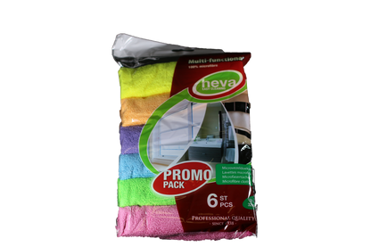 Pack de 6 Lavettes Microfibres