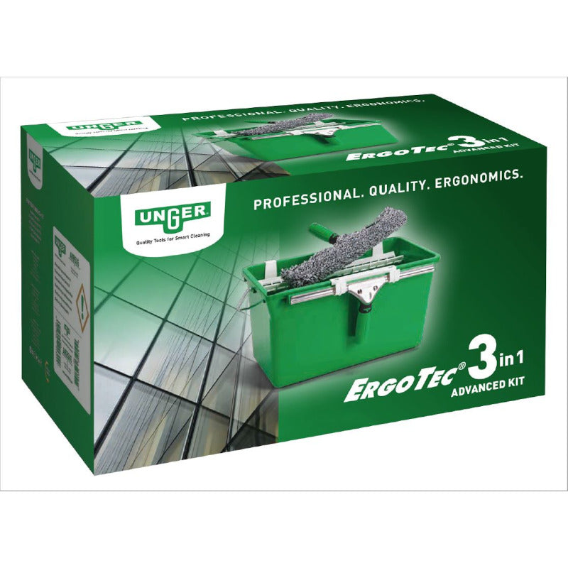 Kit nettoyage des vitres professionnel - 3 éléments - UNGER