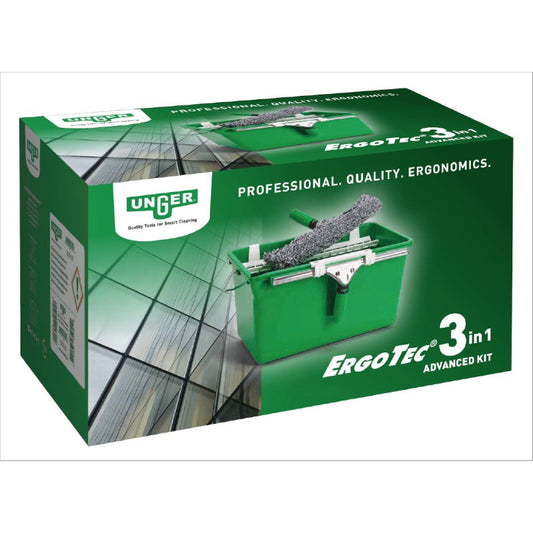 Kit nettoyage des vitres professionnel - 3 éléments - UNGER