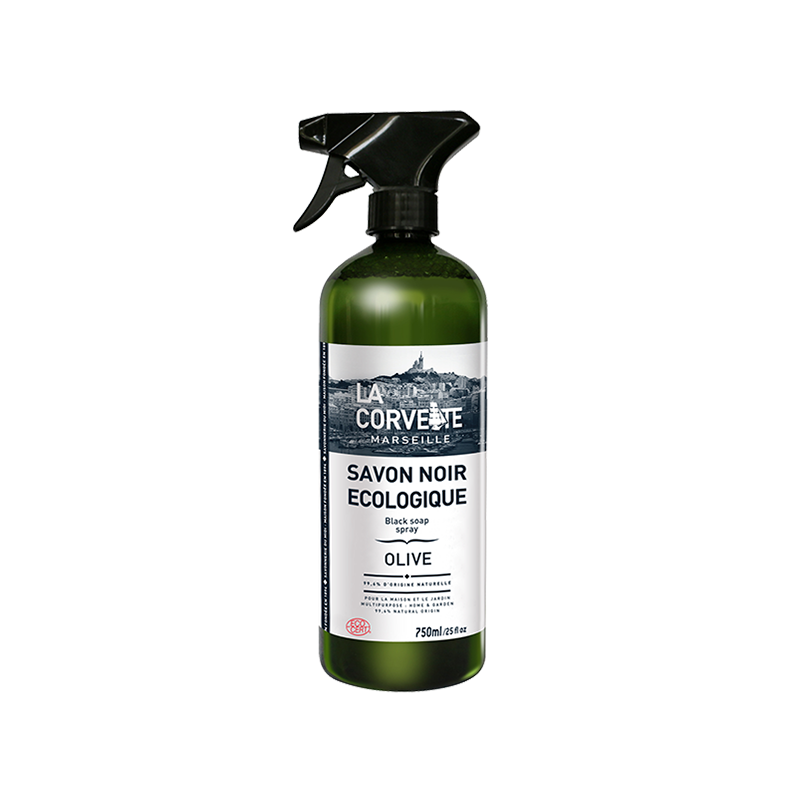 Savon Noir Liquide à l'huile d'olive en Spray - La Corvette - 750ml