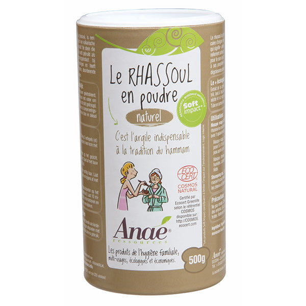 Rhassoul Naturel & Ecologique en Poudre 500Gr - Anaé