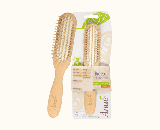Brosse Fine à Picots en Hêtre Ciré FSC® - Anaé