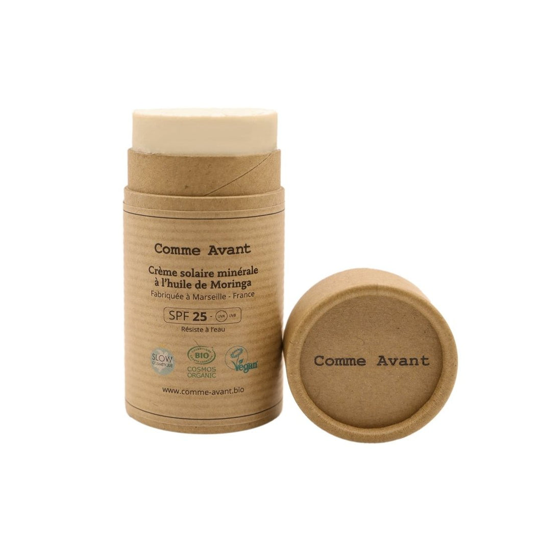 Crème solaire solide à l'huile de Moringa - Comme Avant