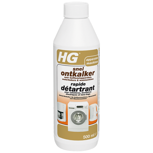 Détartrant Rapide pour cafetières, bouilloires électriques et lave-linges - HG - 500ml