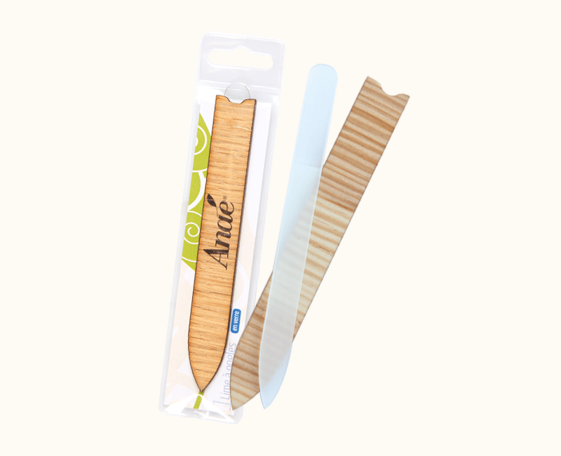 Lime à Ongles en Verre Trempé avec Etui en Bois - Anaé