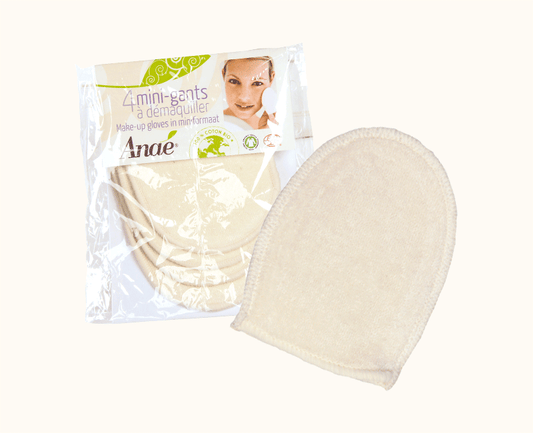 Mini Gants à Démaquiller Réutilisables en Coton Bio Anaé - Pack de 4