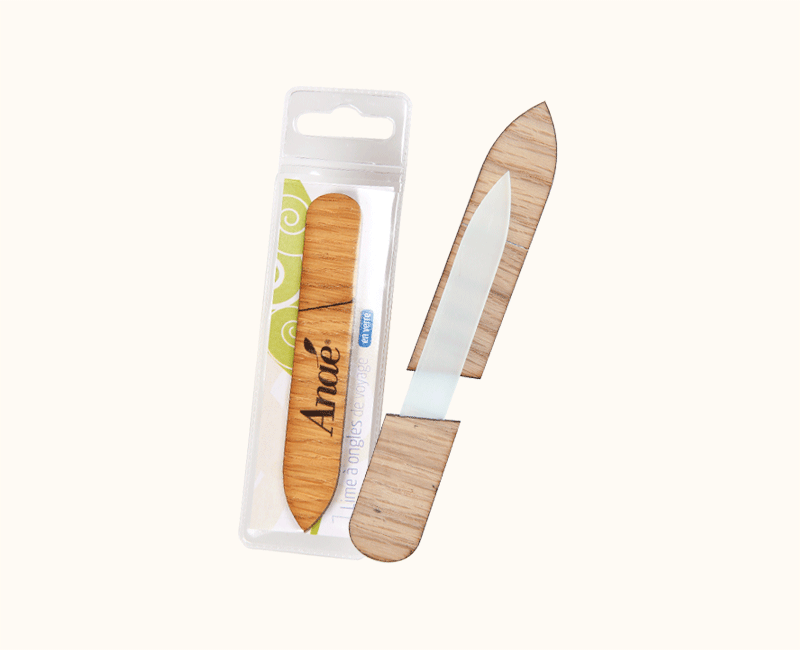 Lime à Ongles en Verre Trempé avec Etui en Bois - Anaé
